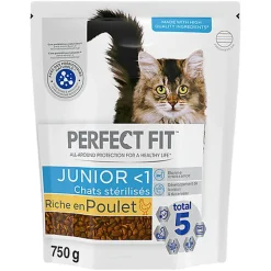 PERFECT FIT - Croquettes Riche en Poulet pour chaton stérilisé - 750g
