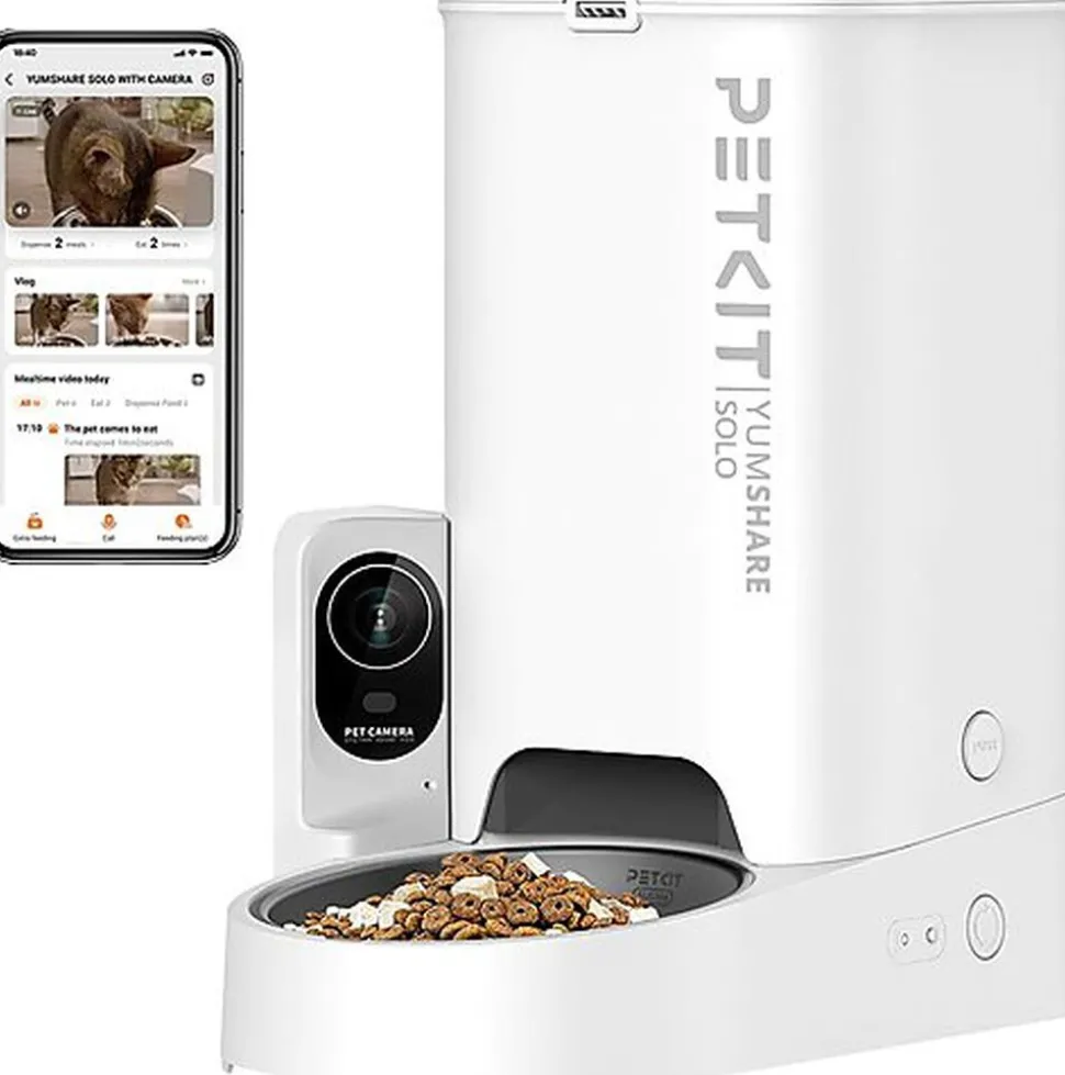 Petkit - Distributeur de Croquettes YumShare Solo Connecté avec Caméra - 3L