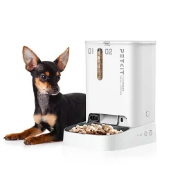 Petkit - Distributeur de Croquettes Double YumShare Dualhopper Connecté avec Caméra - 5L