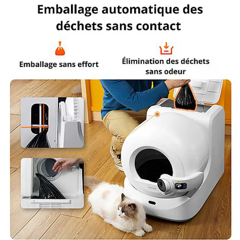 Petkit - Litière Automatique Purobot Ultra Robot pour Chats avec Caméra et IA