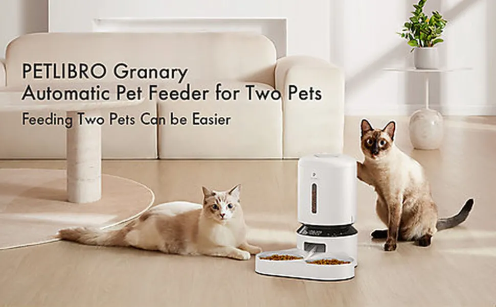 Petlibro - Distributeur Automatique Granary Dual Blanc - 5L