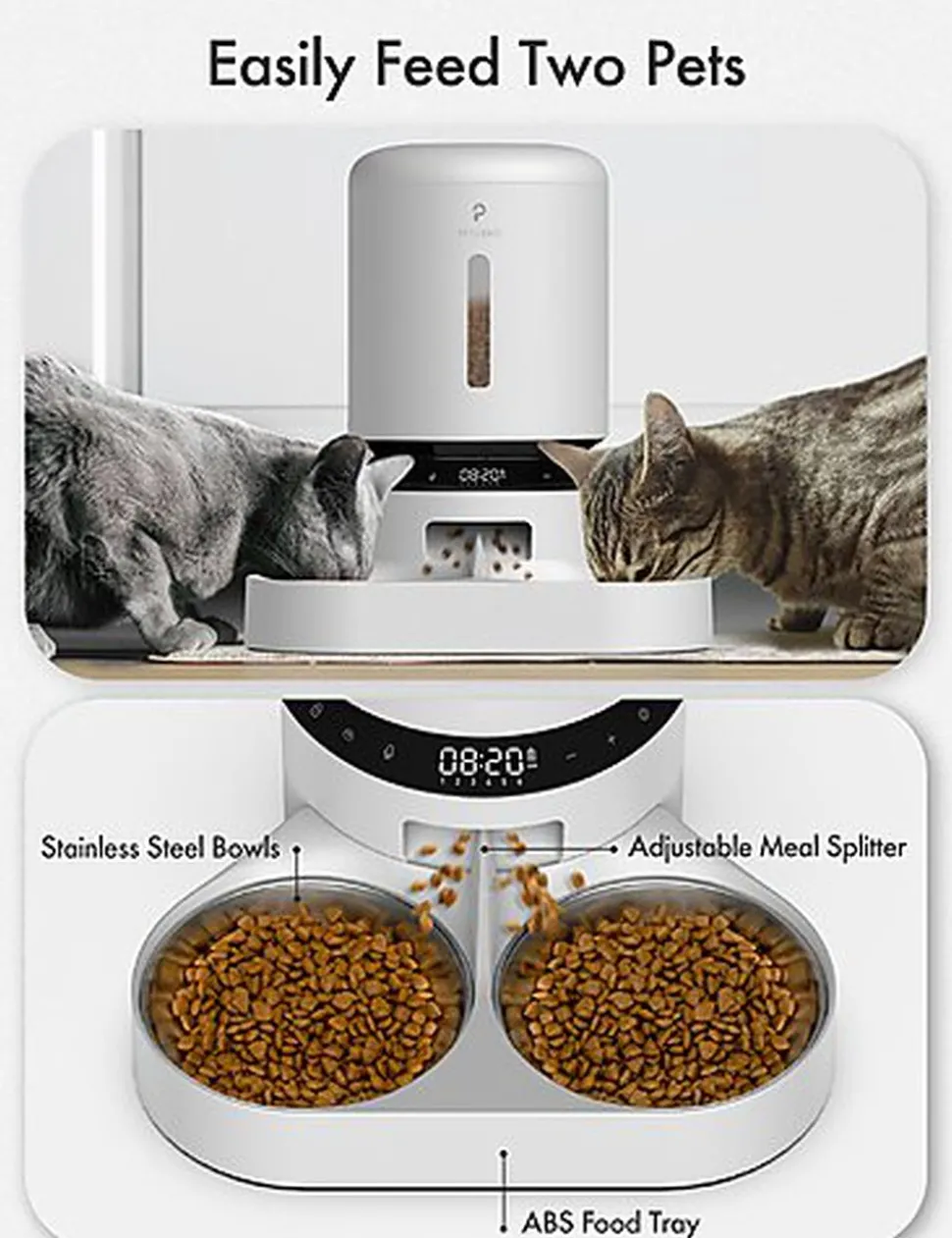 Petlibro - Distributeur Automatique Granary Dual Blanc - 5L