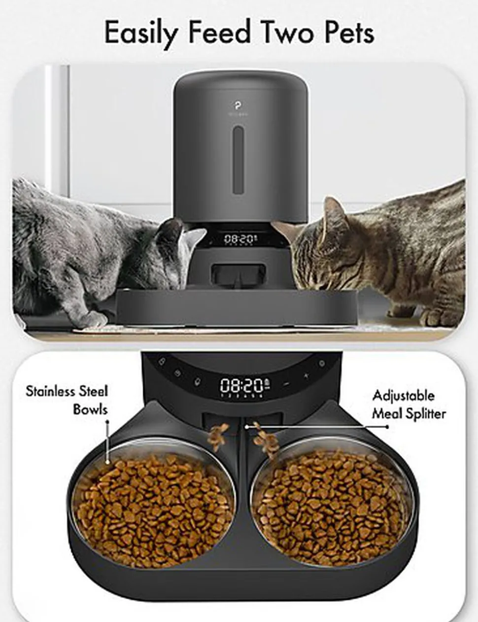 Petlibro - Distributeur Automatique Granary Dual Noir - 5L