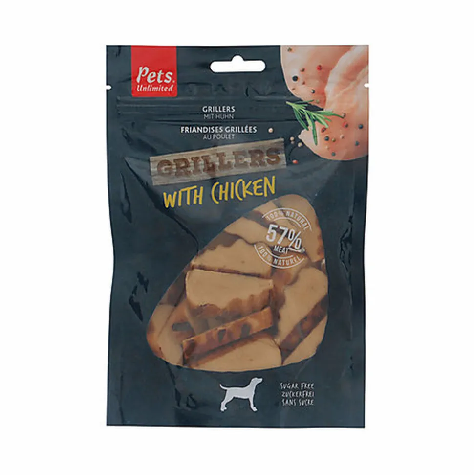 Pets Unlimited - Grillers avec Poulet Naturel pour Chien - 100g