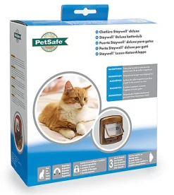PetSafe - Chatière Porte Magnétique Luxe pour Chiens et chats - Brun