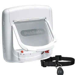 PetSafe - Chatière Porte Magnétique Luxe pour Chiens et chats - Blanc