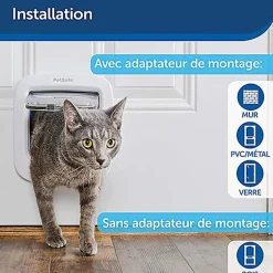 PetSafe - Chatière Porte Magnétique Luxe pour Chiens et chats - Blanc