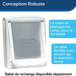 PetSafe - Chatière Porte 'Original' Small pour chiens et chats - Blanc