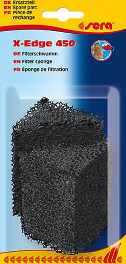 Éponge de filtration sera, noire (2 pces) - X-Edge 450