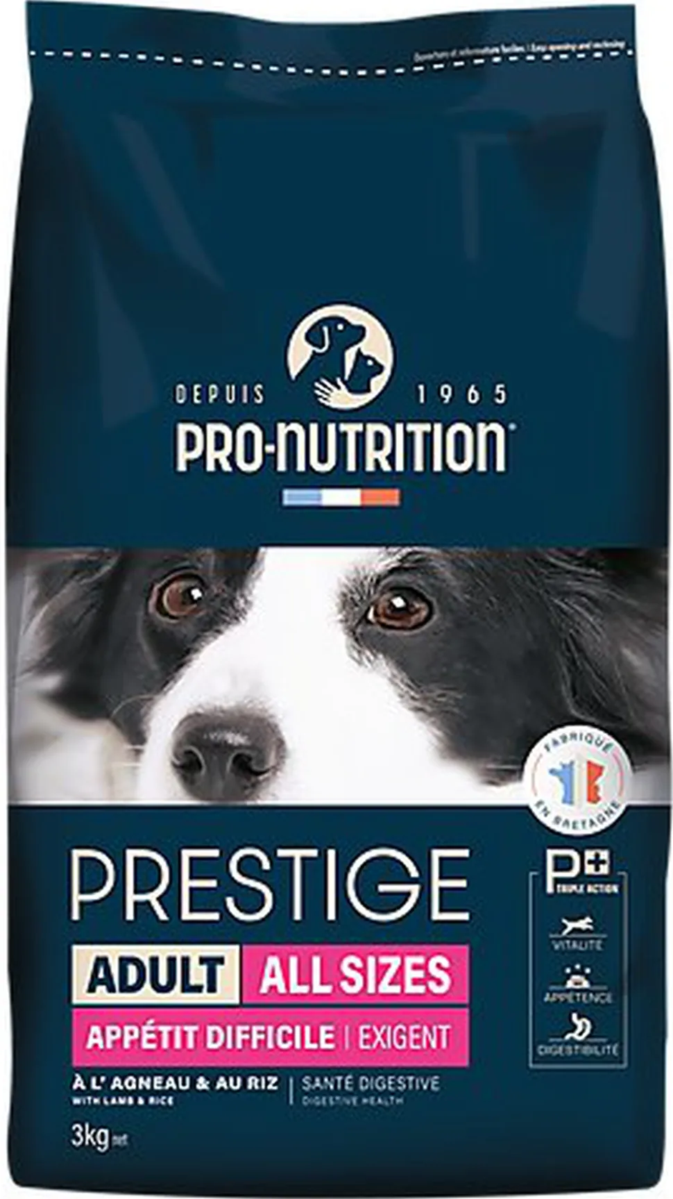 Pro Nutrition - Croquettes Prestige Adult All Sizes à l'Agneau pour Chien Difficiles Pour Chien
