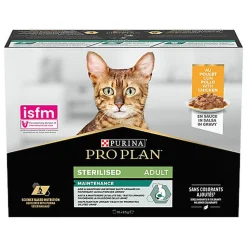 Pro Plan - Bouchée en Sauce Sterilised au Poulet pour Chat Stérilisé - 10x85g