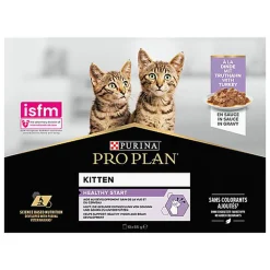 Pro Plan - Bouchée en Sauce NutriSavour Junior à la Dinde pour Chaton - 10x85g