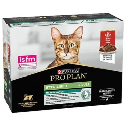 Pro plan - Bouchée en Sauce NutriSavour Sterilised au Bœuf pour Chat Adultes Stérélisés - 10x85g