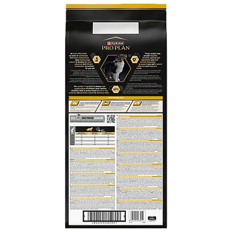 Pro Plan - Croquettes All Sizes Adult Light/Sterilised à l'Agneau pour Chien