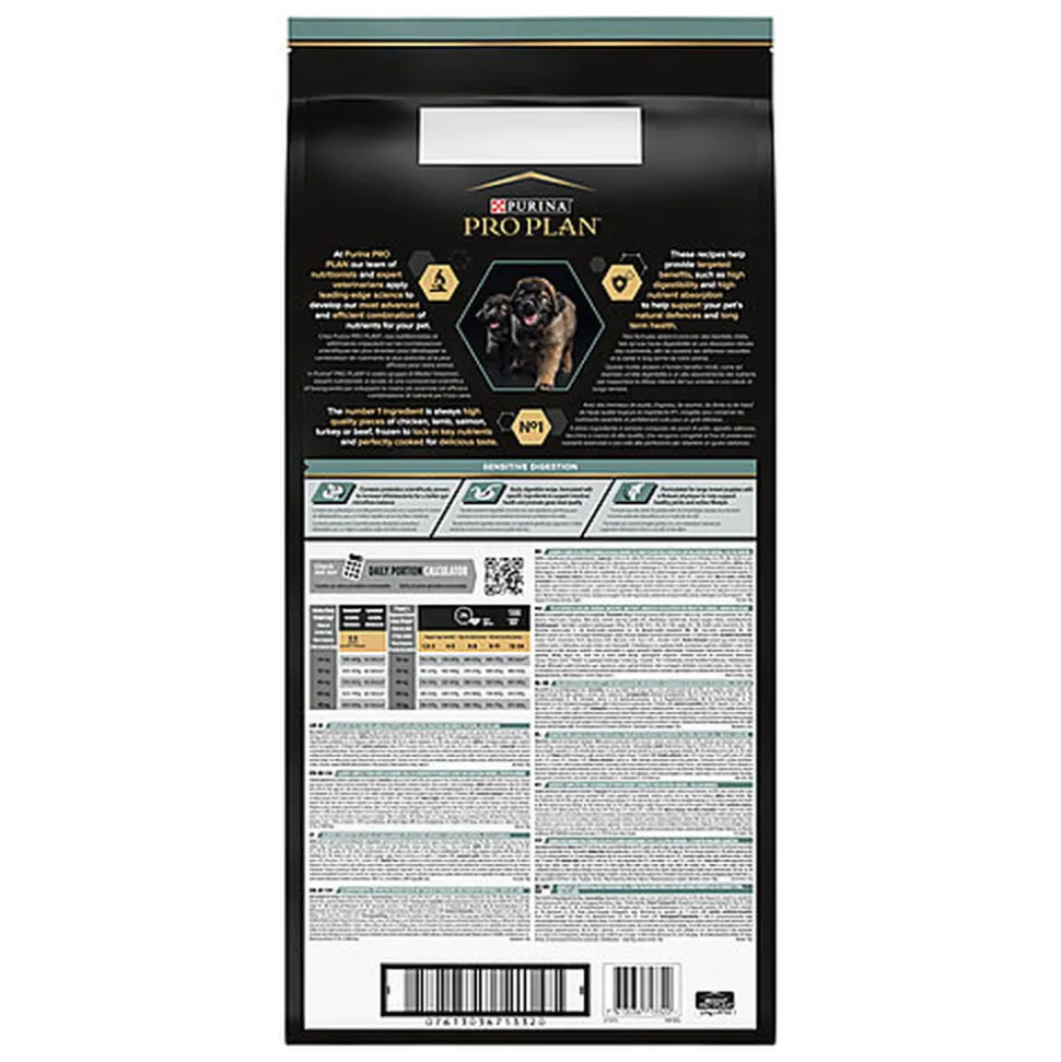 Pro Plan - Croquettes Large Robust Sensitive Digestion à l'Agneau pour Chiot - 12Kg