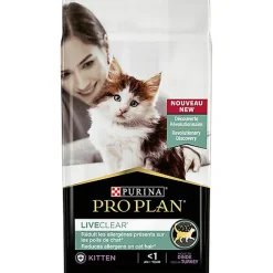 Pro Plan - Croquettes LiveClear Kitten Stérilisé Dinde pour Chaton - 1,4Kg