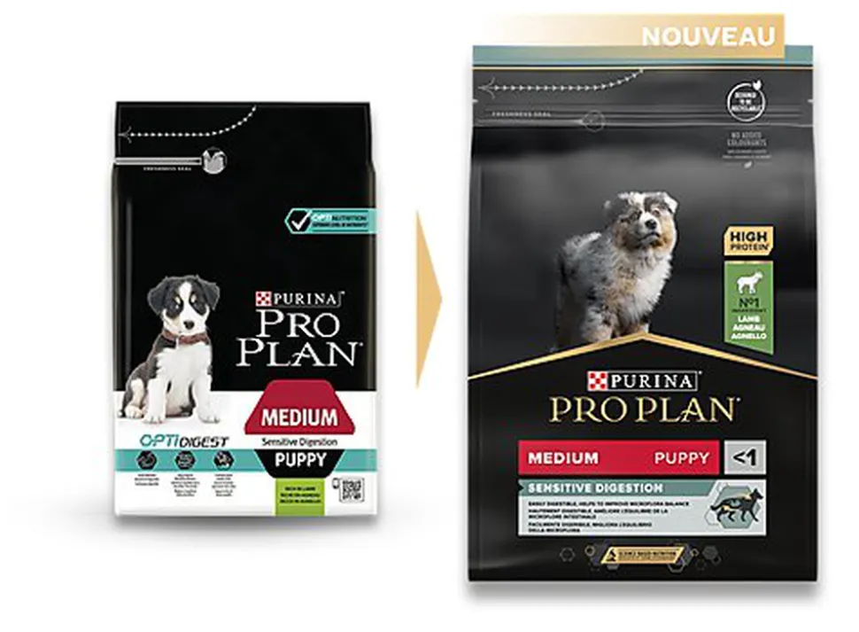 Pro Plan - Croquettes Medium Puppy Sensitive Digestion à l' Agneau pour Chiot - 3Kg