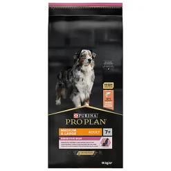 Pro Plan - Croquettes OPTIDERMA Medium & Large Adult 7+ Sensitive Skin Saumon pour Chien Senior
