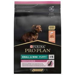Pro Plan - Croquettes OPTIDERMA Small & Mini Sensitive Skin Saumon pour Chiot - 3Kg