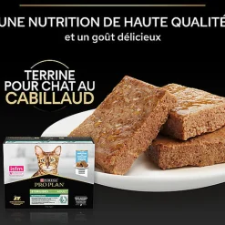 Pro Plan - Pâtée en Mousse NutriSavour au Cabillaud pour Chat - 10x85g