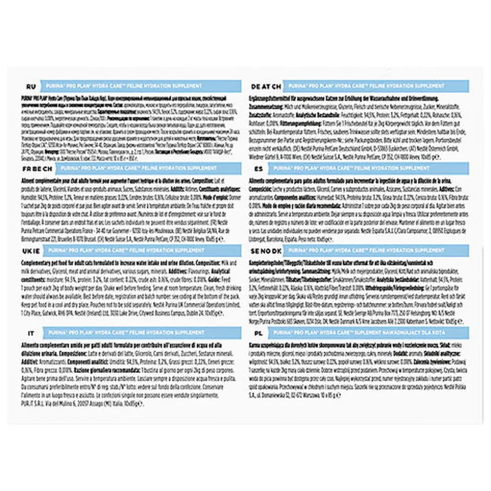 Pro Plan - Sachets Feline Hydra Care en Gelée pour Chat - 10x85g