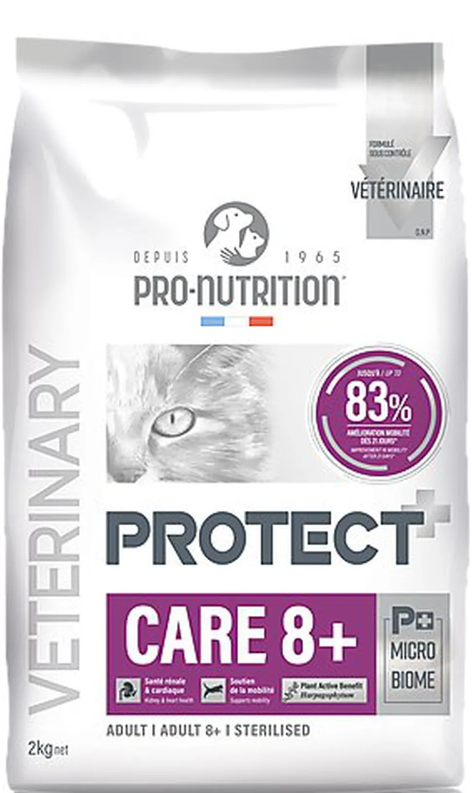Pro-Nutrition - Croquettes Protect Care 8+ pour Chats - 2Kg
