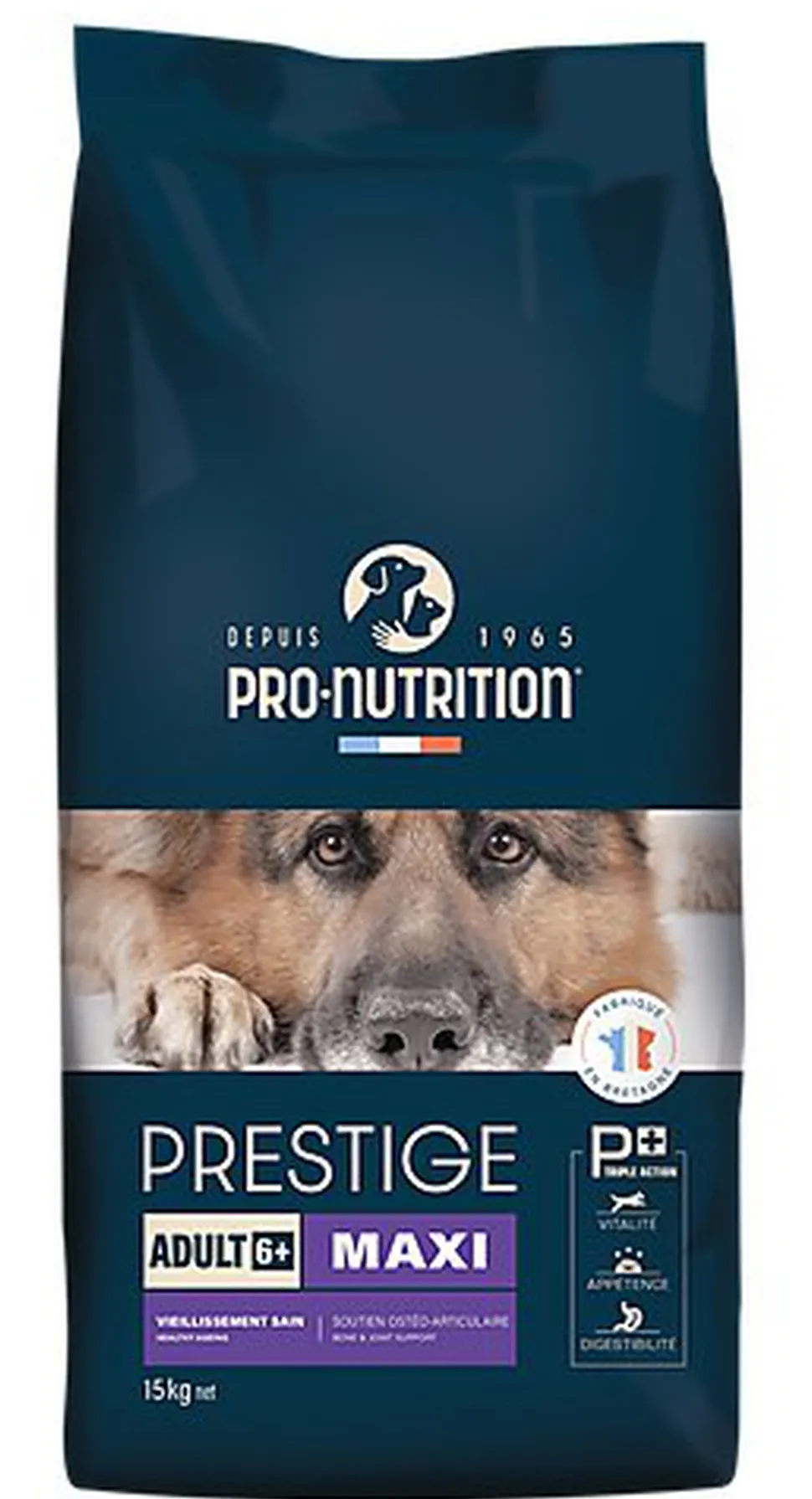 Pro-nutrition - Croquettes Prestige Maxi Adult 6+ pour Chiens - 15Kg