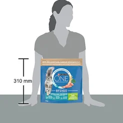 Purina One - Croquettes à la Dinde et Céréales pour Chat Adulte d'Intérieur - 1,5Kg