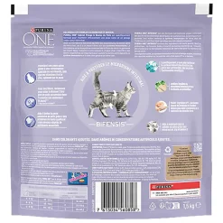 Purina One - Croquettes au Poulet et Céréales Spécial Pelage et Boules de Poils pour Chat Adulte - 1,5Kg