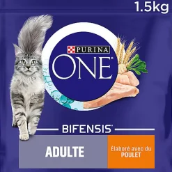 Purina One - Croquettes au Poulet et Céréales pour Chat Adulte - 1,5Kg