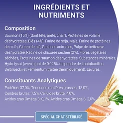 Purina One - Croquettes au Saumon et Blé pour Chat Adulte Stérilisé