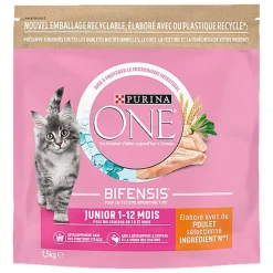 Purina One - Croquettes au Poulet et Céréales pour Chaton - 1,5Kg