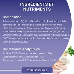 Purina One -  Croquettes Chat Stérilisé Sensible Poisson de mer - 1,5kg