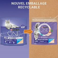 Purina One - Croquettes Spécial Chat difficile au Cabillaud et à la Truite - 1,5kg