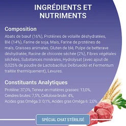 Purina One - Croquettes Stérilisé Bifensis au Bœuf pour Chat - 7,5Kg