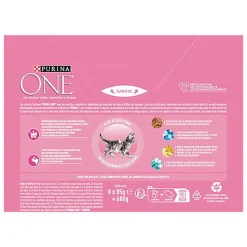 PURINA ONE - Sachets Fraîcheurs en Sauce Saumon et Poulet pour Chatons - 8x85g