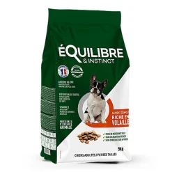 Équilibre & Instinct - Croquettes Chiens Adultes petites Tailles Riche en Volaille - 5kg