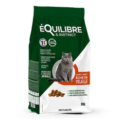 Équilibre & Instinct - Croquettes pour Chats Adultes Riche en Volaille