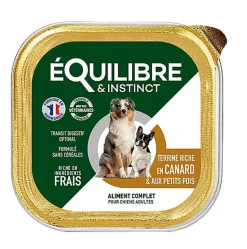 Équilibre & Instinct - Pâtée au Canard et Petits Pois pour Chien - 300g