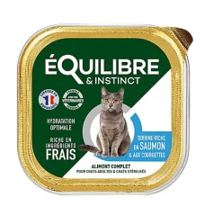 Équilibre & Instinct - Pâtée au Saumon et Courgettes pour Chat - 85g