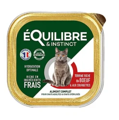 Équilibre & Instinct - Pâtée au Boeuf et Courgettes pour Chat - 85g