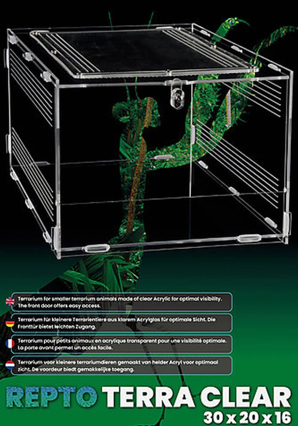 Repto - Terrarium AcryliqueTerra Clear - 30x20x15,5cm