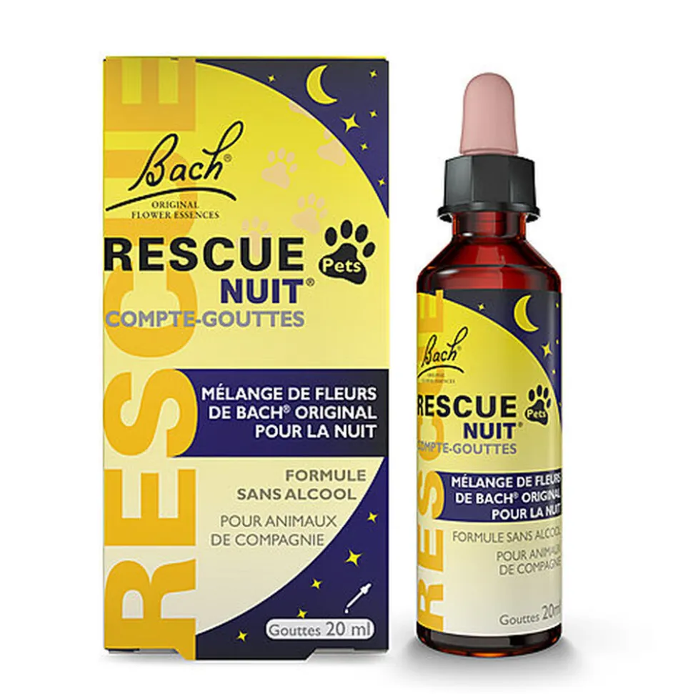 Rescue Pets - Mélange NUIT Compte-gouttes Fleur de Bach - 20ml