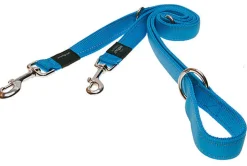 Rogz - Utility Laisse Multiple Réfléchissante Turquoise - 25 MM