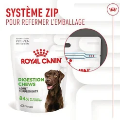 Royal Canin - Aliment Complémentaire Adult Digestion Chews pour Chiens - 160g