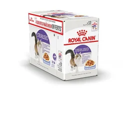 Royal Canin - Bouchées en Gelée Sterilised pour Chats - 12x85g dont 4 Gratuits