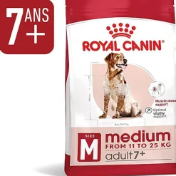 Royal Canin - Croquettes MEDIUM ADULT 7 POUR CHIEN DE +7 ANS - 10KG