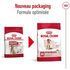 Royal Canin - Croquettes MEDIUM ADULT 7 POUR CHIEN DE +7 ANS - 10KG