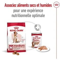 Royal Canin - Croquettes MEDIUM ADULT 7 POUR CHIEN DE +7 ANS - 10KG
