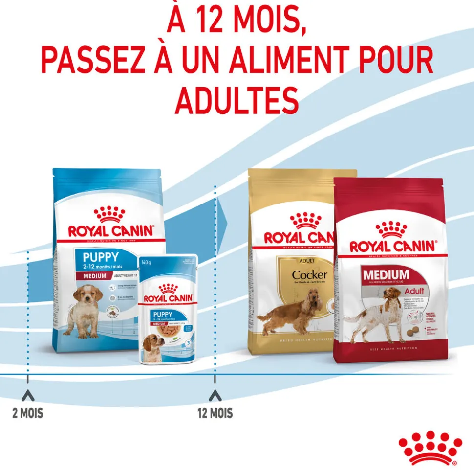 Royal Canin - Croquettes Medium Puppy pour Chiot de 2 à 12 mois
